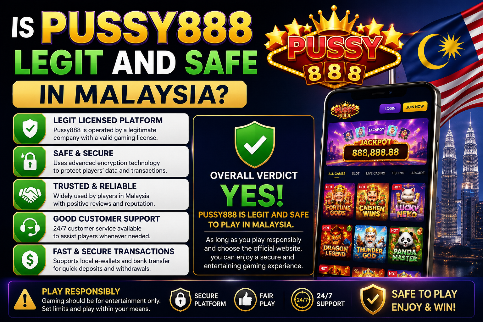 Is Pussy888 Legit and Safe in Malaysia