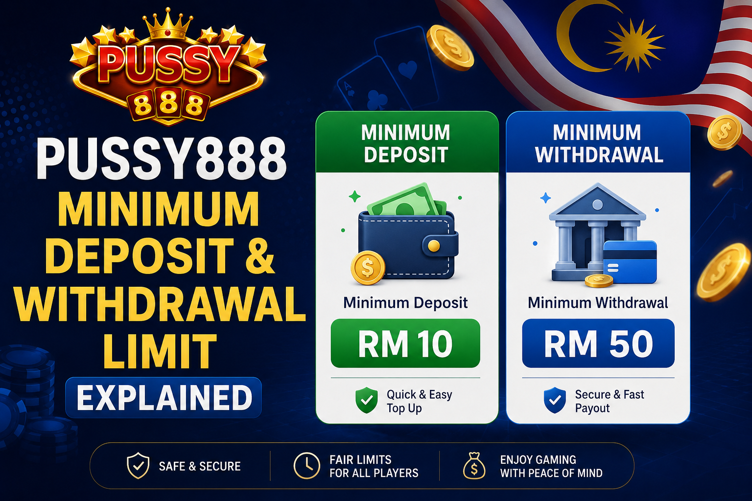 pussy888-minimum-deposit-withdrawal-limit-explained